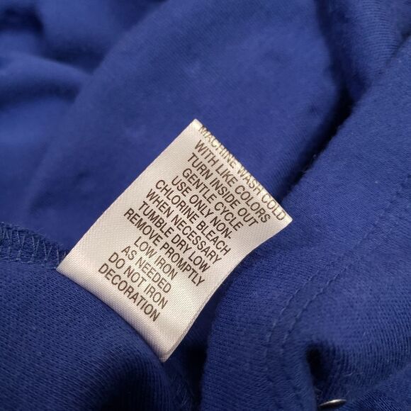 Rebecca Malone Women's L/XL Blue & Silver Beaded Blouse - Picture 11 of 11